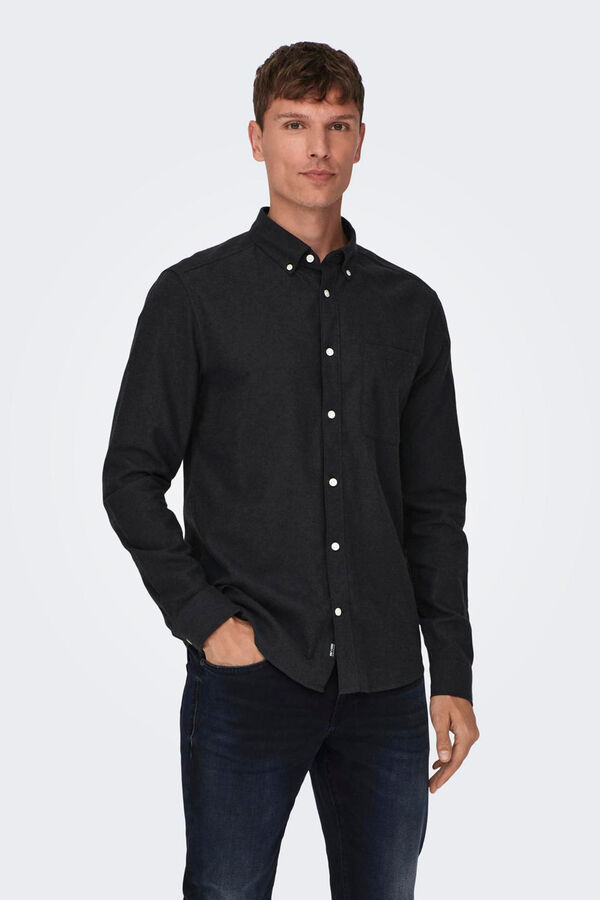 Only & Sons Camisa slim fit negro