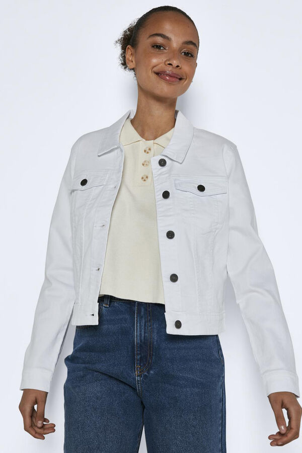 Noisy May Casaco branco denim branco