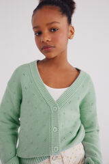 Springfield Kids Cardigan punto ni&ntilde;a verde