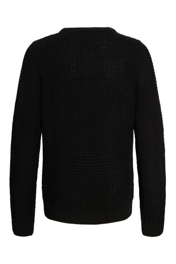 Jack & Jones Junior Jerey b&aacute;sico de punto negro