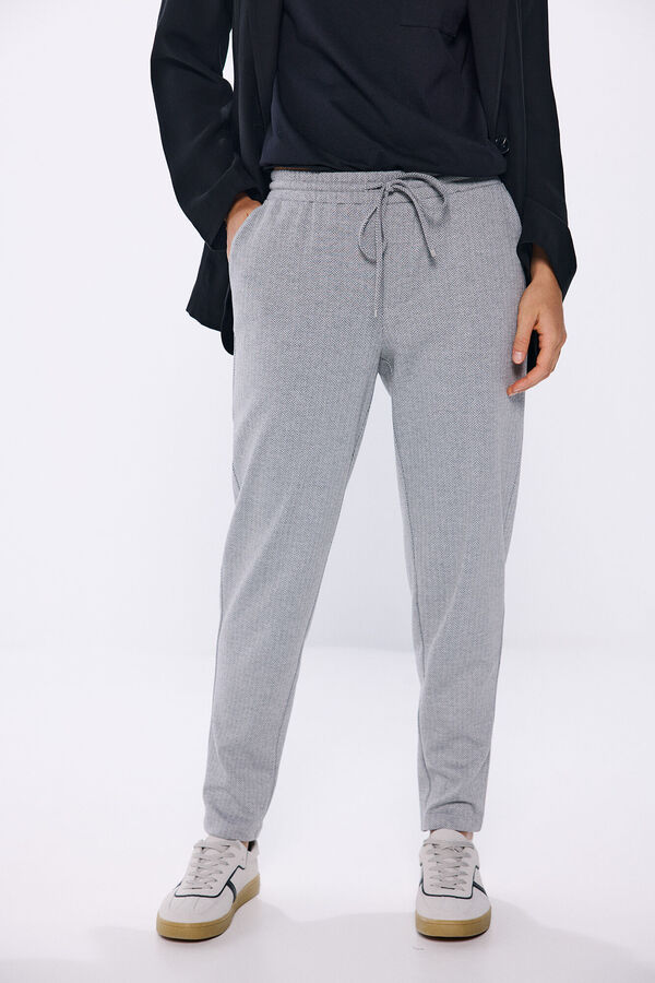 Springfield Pantal&oacute;n jogger punto circular gris