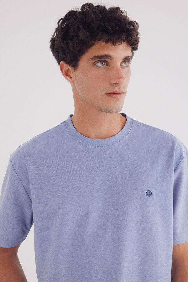Springfield Camiseta piqu&eacute; oxford azul