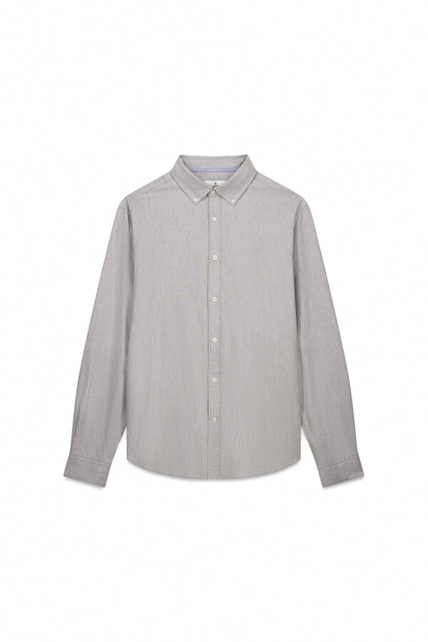 Springfield Camisa oxford tencel gris