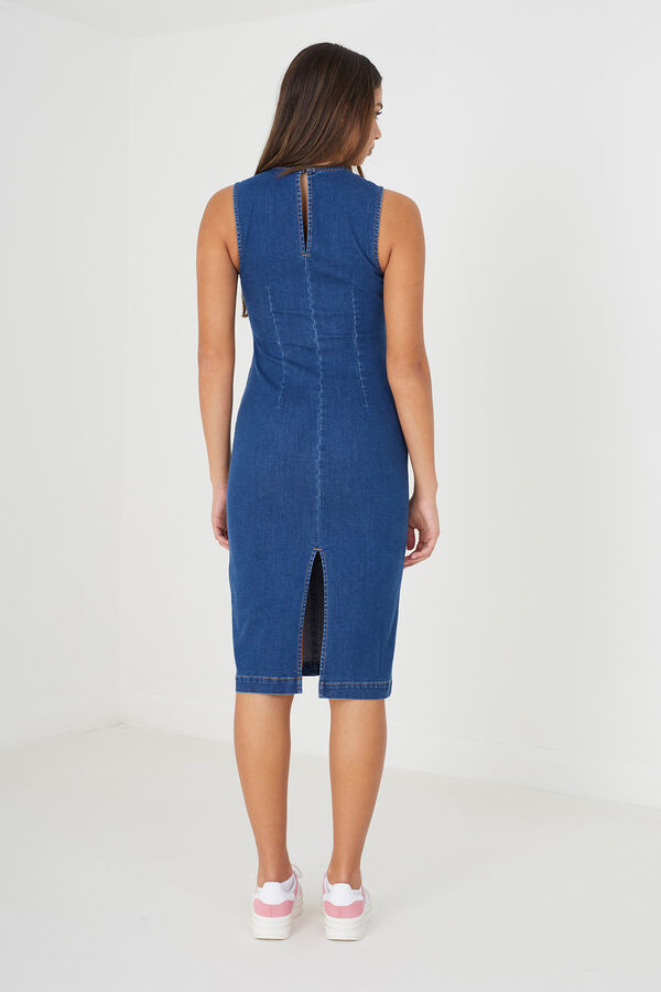 Brave Soul Vestido denim con tirante ancho azul