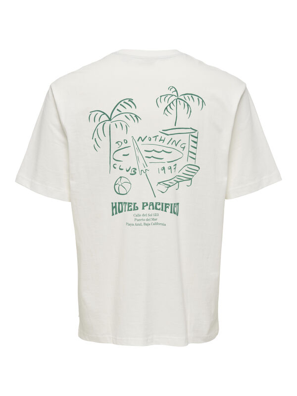 Only & Sons Camiseta manga corta print blanco