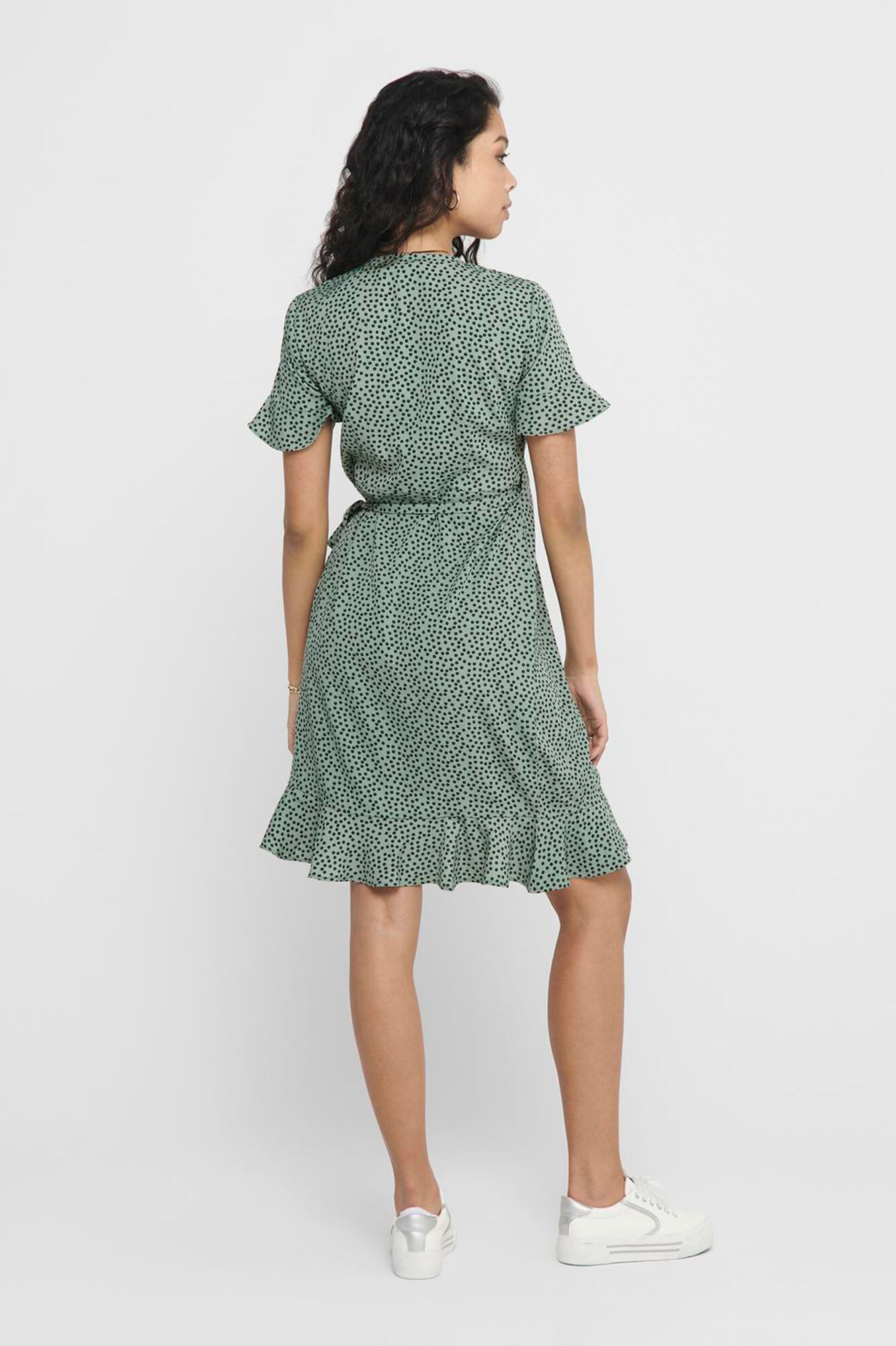 Only Vestido corto cruzado