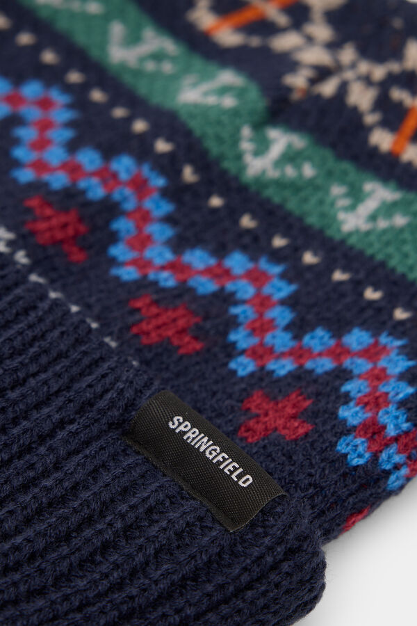 Springfield Gorro jacquard azul azul