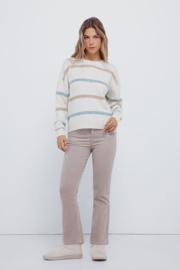 Springfield Jersey rayas bicolor nude