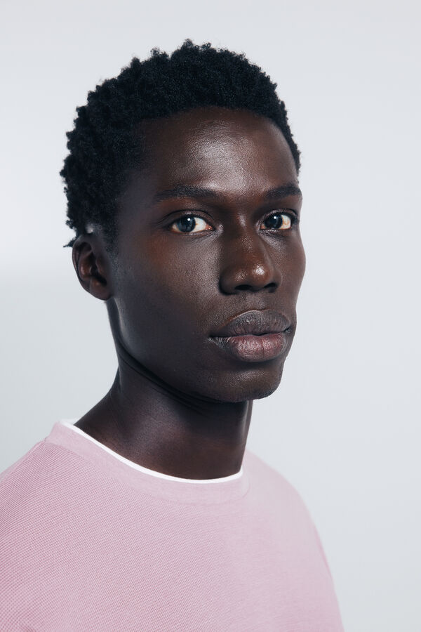 Springfield Camiseta dupla mini waffle vermelho