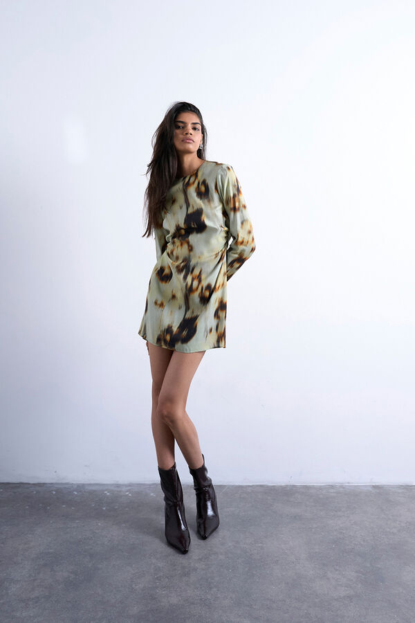Topshop Vestido curto de viscose verde