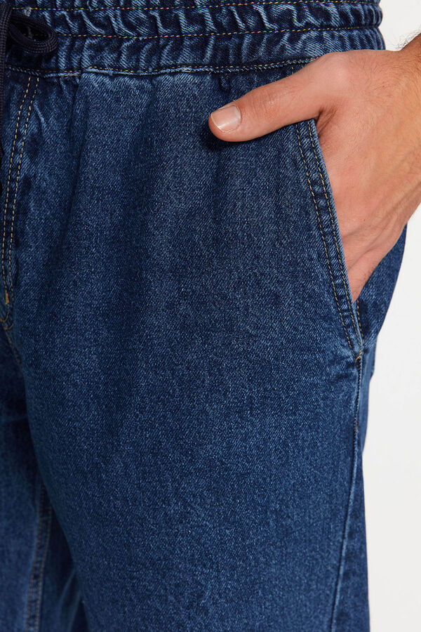 Trendyol Cal&ccedil;a jeans masculina comum azul