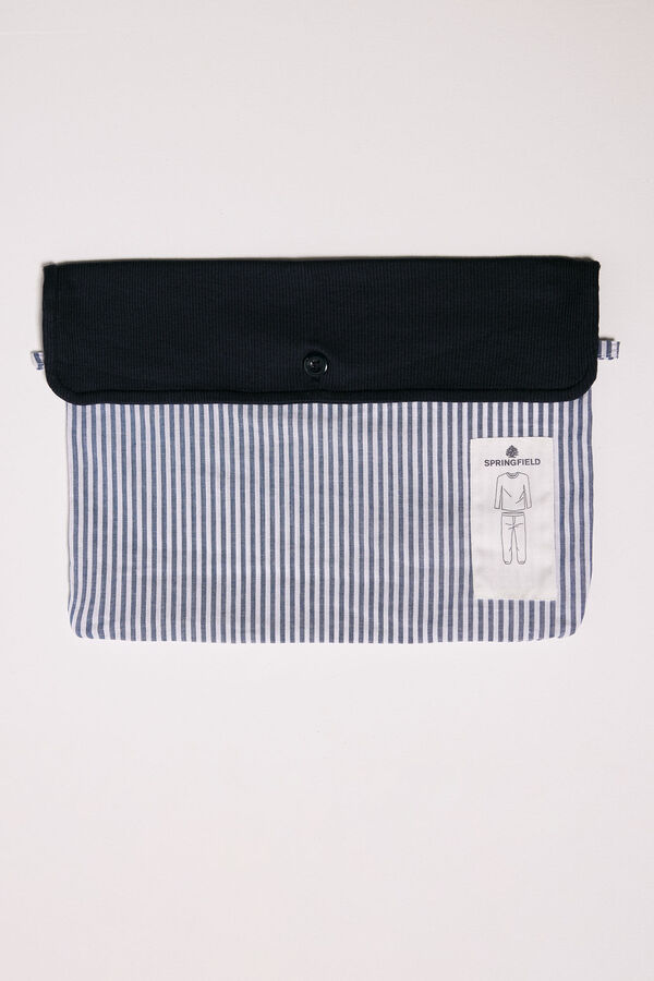 Springfield Pijama largo pantal&oacute;n rayas azul azul