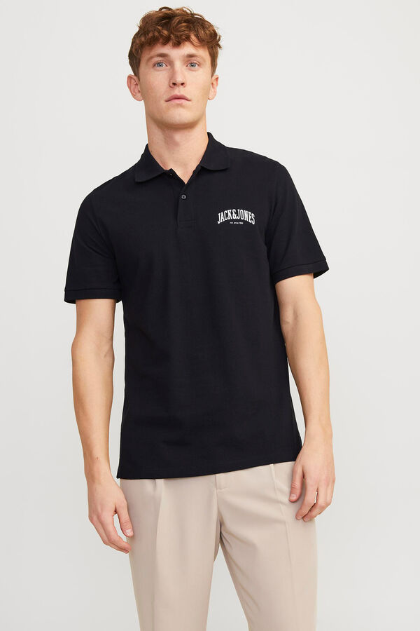 Jack & Jones Polo estándar fit negro