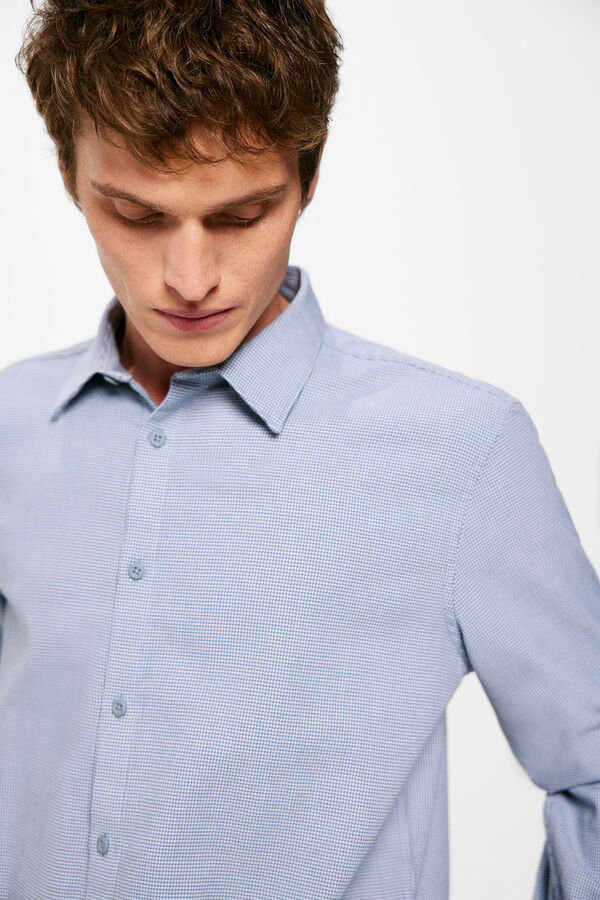 Springfield Camisa estructura azul