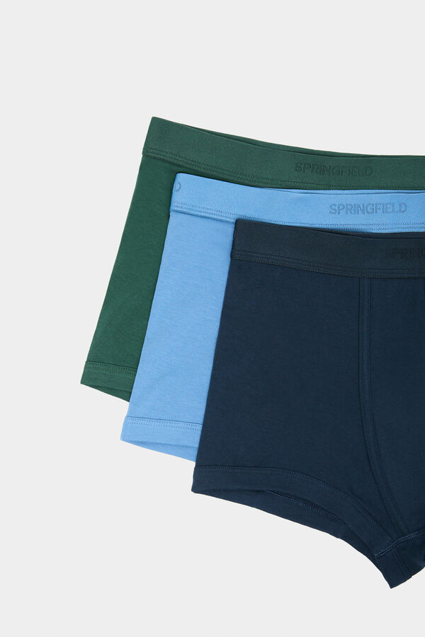 Springfield Pack 3 boxers b&aacute;sicos azul