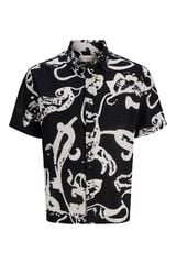 Jack & Jones Camisa relaxed fit estampada negro