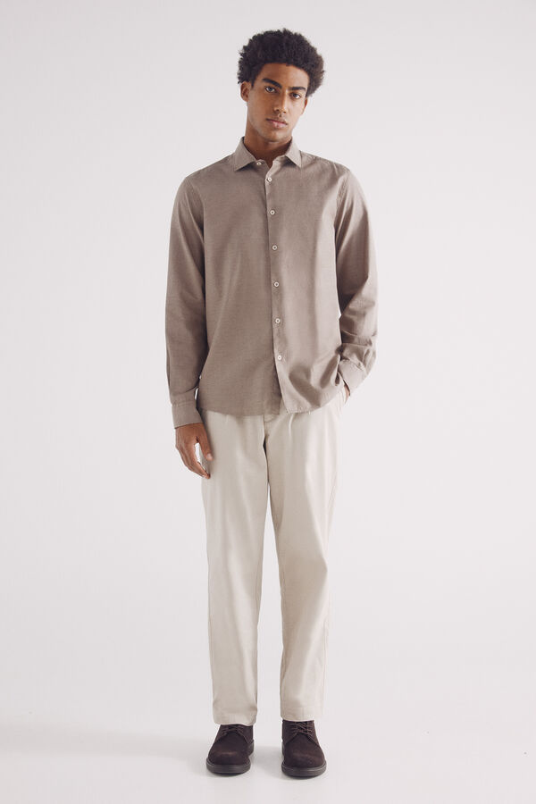 Springfield Camisa vestir estructura nude