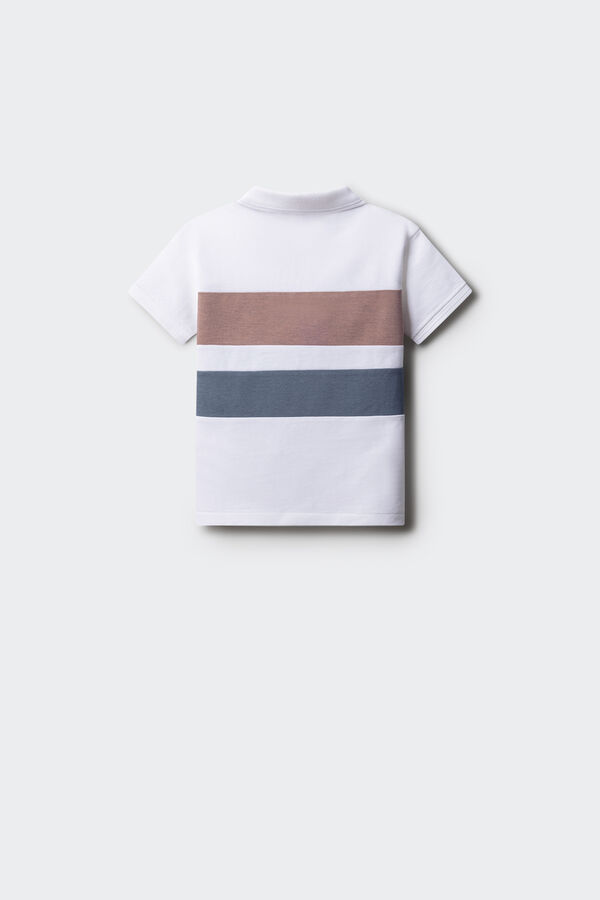 Springfield Kids P&oacute;lo color block de menino branco