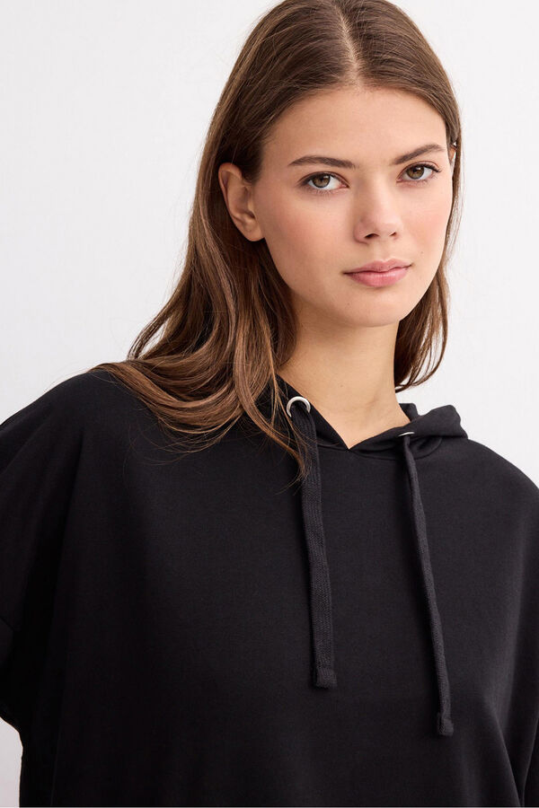 Inside Sweatshirt com bolso canguru e preto