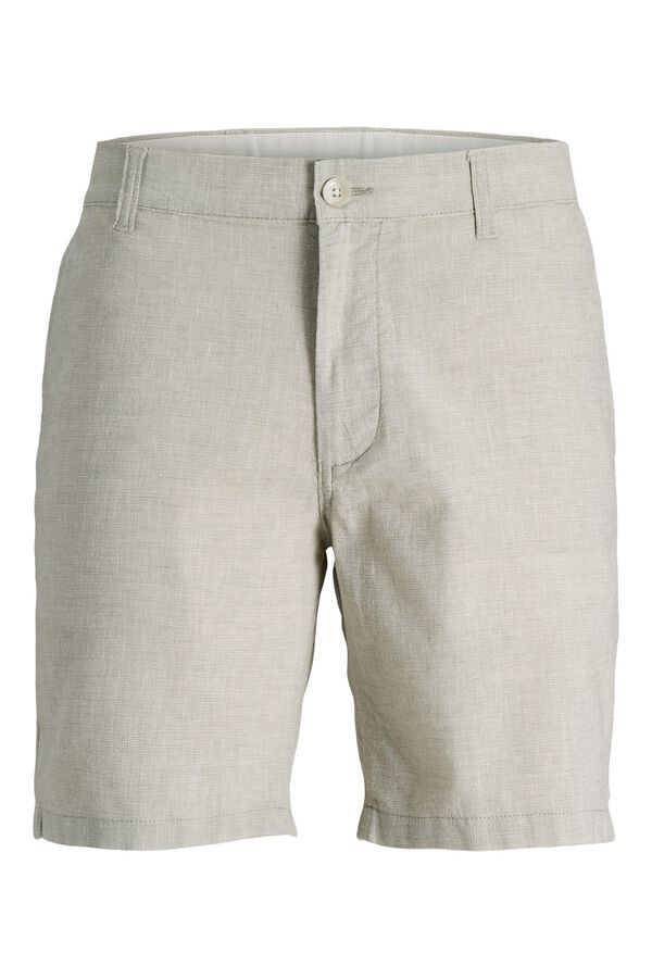 Jack & Jones Bermuda chino regular fit em linho cru