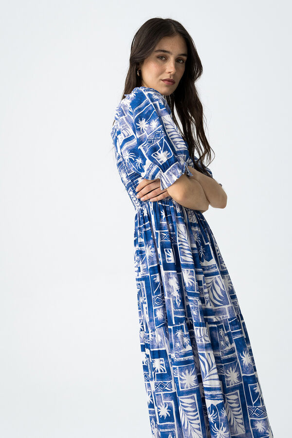 Tiffosi Vestido Estampado azul
