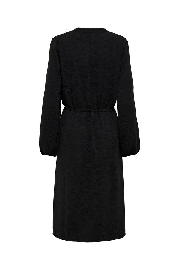 JDY Vestido midi manga larga negro