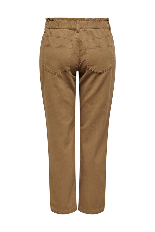 Springfield Pantalón paperbag beige