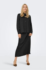 Only Camisa de sat&eacute;n negro