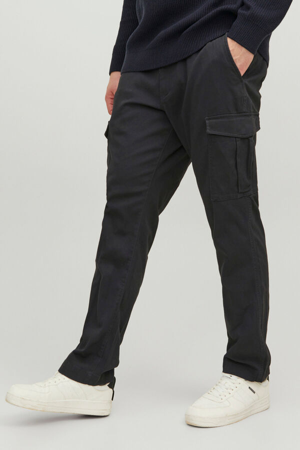 Jack & Jones PLUS Cal&ccedil;as cargo preto