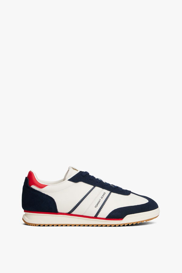 Tommy Jeans T&ecirc;nis retr&ocirc; Tommy Jeans em azul, branco e vermelho azul