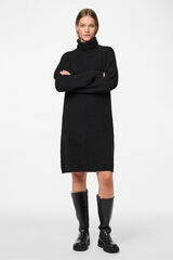 Pieces Vestido punto cuello vuelto negro