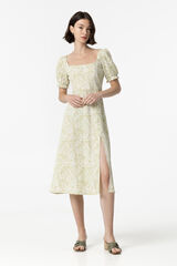 Tiffosi Vestido con Textura y Abertura en Espalda verde