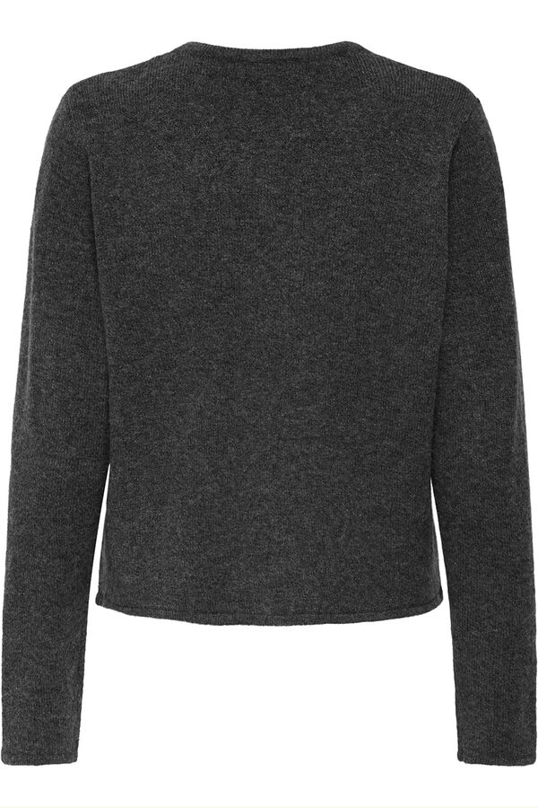 JDY Malha de casaco de malha cinzento