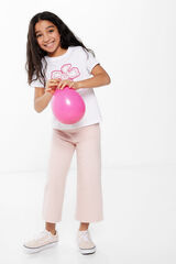 Springfield Kids Camiseta bordado flor ni&ntilde;a blanco