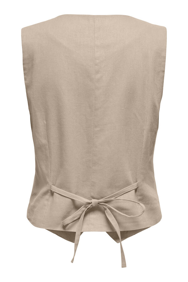 Only Colete de linho  cinzento