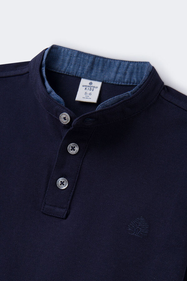 Springfield Kids Polo cuello mao ni&ntilde;o azul