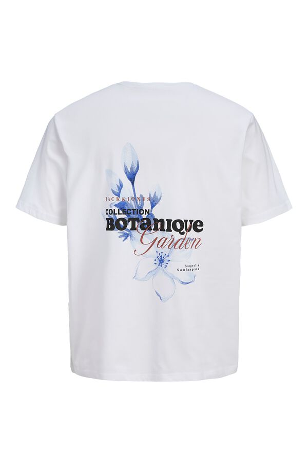 Jack & Jones Camiseta relaxed backprint blanco