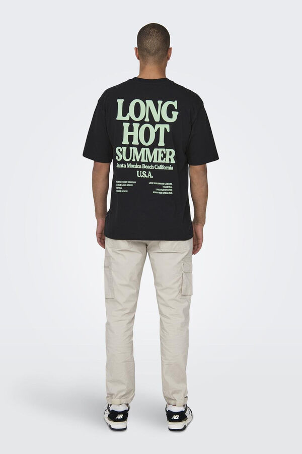 Only & Sons Camisola de manga curta texto preto