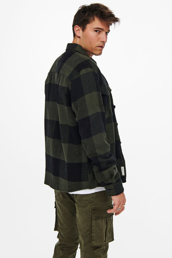 Only & Sons Sobrecamisa de cuadros regular fit verde