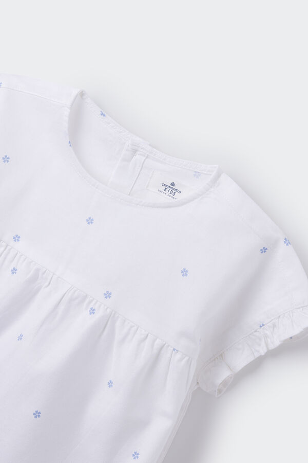 Springfield Kids Blusa flores azuis menina castanho