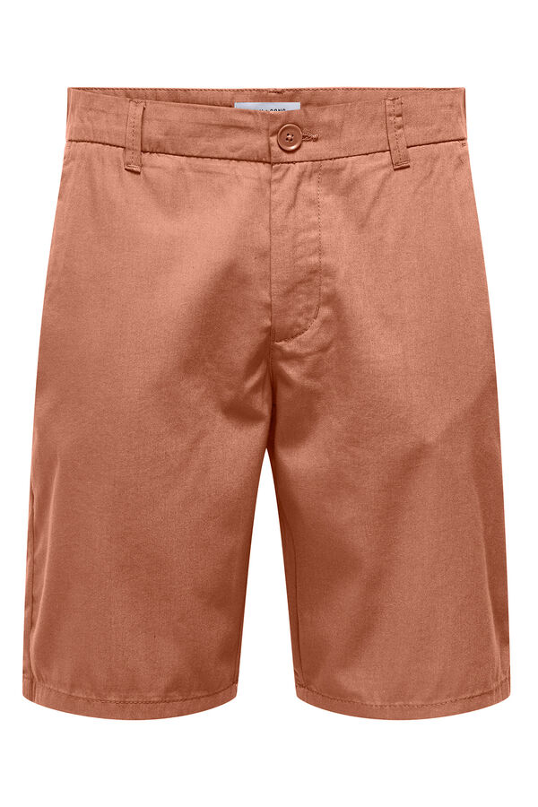 Only & Sons Bermuda chino vermelho