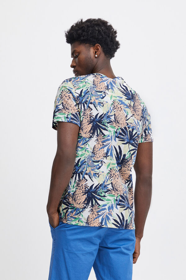 Blend Camiseta Manga Corta Estampada blanco