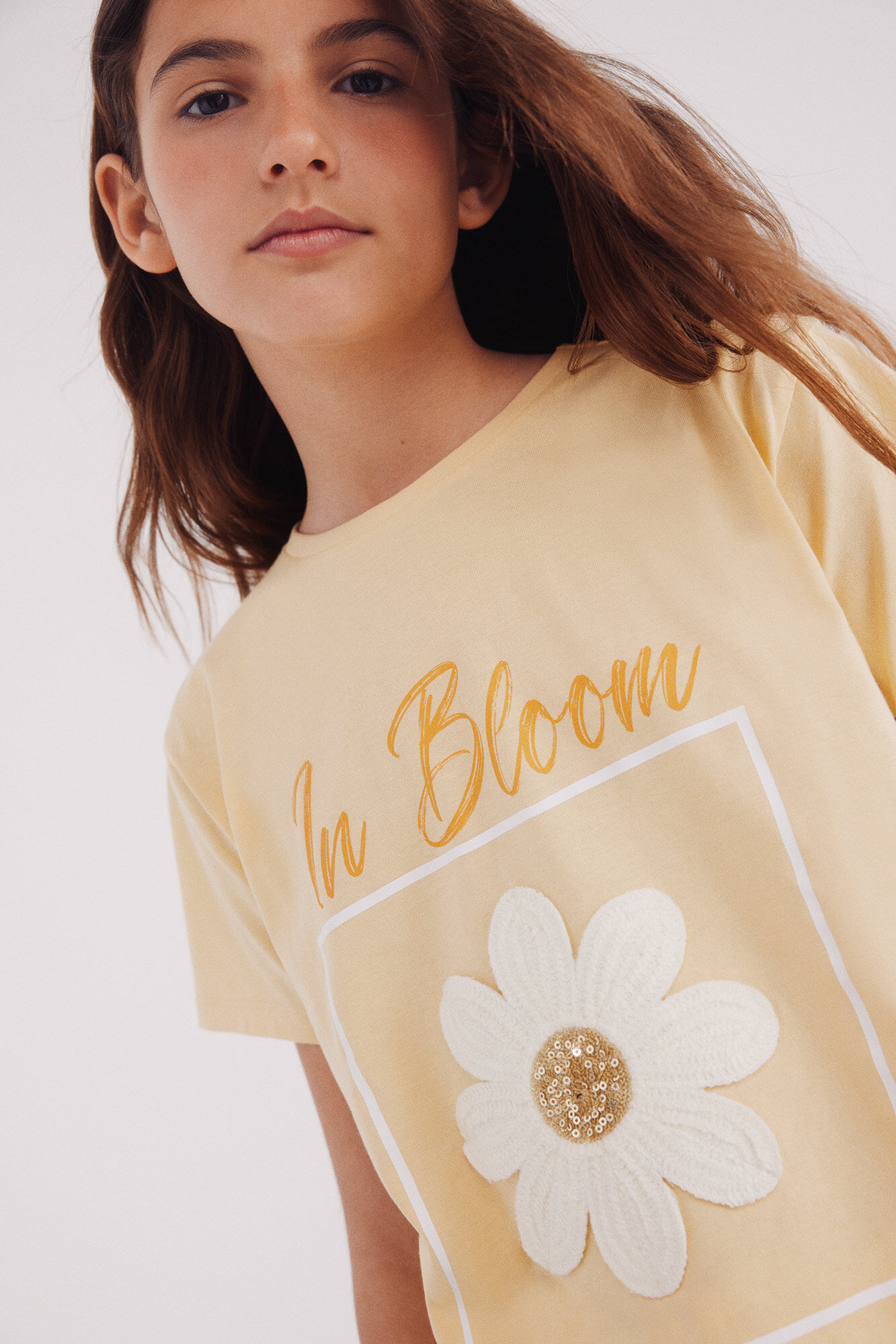 Springfield Kids Camiseta flor crochet ni&ntilde;a