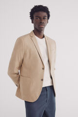 Springfield Blazer linho- linho castanho