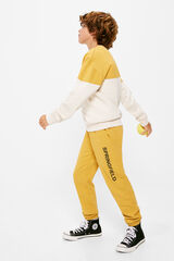 Springfield Pantalón jogger logo niño dorado