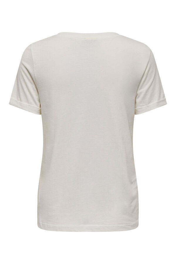 JDY Camiseta de manga corta blanco