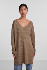 Pieces Vestido curto de malha cru