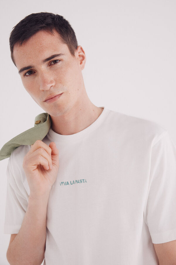 Springfield Camiseta viva a massa bege