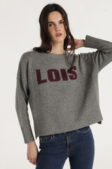Lois  Jersey Cuello Caja gris