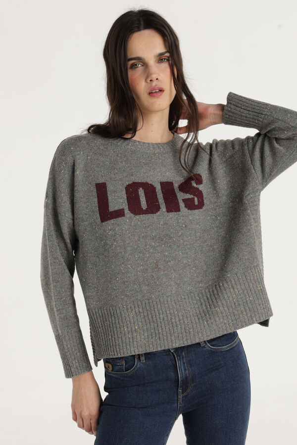 Lois  Jersey Cuello Caja gris